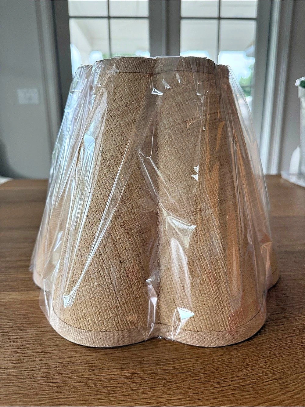 Scalloped Raffia Lamp Shade